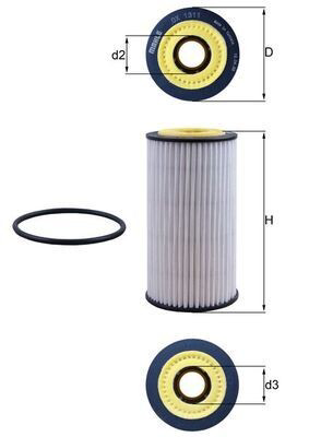 OX1311D Mahle Original Filtro aceite